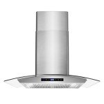 COSMO COS-668WRCS75 30 in. Vista Collection 380 CFM Ducted Wall Mount Range Hood, Touch Controls, LED Lights, Stainless Steel