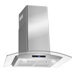 COSMO COS-668WRCS75 30 in. Vista Collection 380 CFM Ducted Wall Mount Range Hood, Touch Controls, LED Lights, Stainless Steel