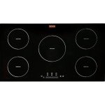 VEVOR Electric Cooktop, 5 Burners, 36'' Induction Stove Top, Built-in Magnetic Cooktop 9200W, 9 Heating Level Multifunctional Burner, LED Touch Screen w/Child Lock & Over-Temperature Protection