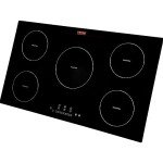 VEVOR Electric Cooktop, 5 Burners, 36'' Induction Stove Top, Built-in Magnetic Cooktop 9200W, 9 Heating Level Multifunctional Burner, LED Touch Screen w/Child Lock & Over-Temperature Protection