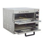 TECHTONGDA Commercial Pizza Oven Convection Oven with Pizza Stone 3KW Double-deck Electric Commercial Pizza Oven Bread Machine with 3 Thermostats
