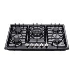 30 Inch Gas Cooktop, Built-in Stainless Steel Gas Stovetop 5 High Efficiency Burners Gas Stove LPG/NG Convertible Gas Hob (Black)