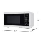SHARP Countertop Microwave Oven with Removable 12.4" Carousel Turntable, 1000 Watt, 1.1 Cubic Feet, White