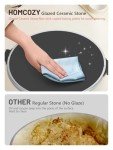 HomCozy Electric Pizza Oven Indoor with Glazed Ceramic Stone, 12-Inch Portable Countertop Pizza Maker with Adjustable Timer, 1200W Heat up to 800°F Pizza Maker with Viewing Window for Home DIY Pizza