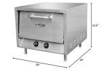 Adcraft PO-22 22" Single Deck Counterop Pizza Oven, Stainless Steel, 240v, NSF