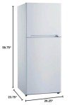 Avanti FF10B0W Apartment Size Refrigerator Compact Fridge with Top Freezer with Temperature Control and Adjustable Shelves and Crisper Drawer, 10.0 cu.ft, White, 10 cu. ft