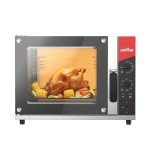 CROSSON 68L Half-Size Convection Oven,4-Tier Commercial Toaster oven w/Front Glass Door,4 set of Trays&Wire Racks,60 Minutes Timer and Interior Light, 120V/1800W Countertop Conventional Oven