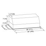 KOBE Range Hoods INX2630SQB-700-3 Insert Range Hood, 30-Inch, Stainless Steel