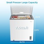 Midea MERC07C4BAWW 7.0 Cubic Feet Chest Freezer Cu.ft-Convertible, White