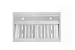 KOBE Range Hoods INX2630SQB-700-3 Insert Range Hood, 30-Inch, Stainless Steel