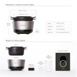 Vermicular Musui–Kamado (RICEPOT) | Cast Iron Induction Cooker | Precision Multicooker | Japanese Rice Cooker | Slow Cooker | Non-Toxic Enameled Cast Iron Pot | Charcoal | US Model (120V)