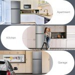 THFRIONE 30“ Top Freezer Refrigerator with 17.6 Cu. Ft.Capacity, Adjustable Thermostat Control, Full Size Freestanding Frost Free Fridge for Garage/Office/Home/Apartment, Stainless Steels Grey