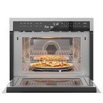 KoolMore 24 Inch Built-in Convection Oven and Microwave Combination with Broil, Soft Close Door, 1000 Watt Power, Stainless Steel Finish, Touch Control LCD Display (KM-CWO24-SS)