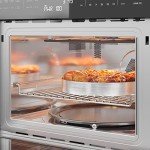 KoolMore 24 Inch Built-in Convection Oven and Microwave Combination with Broil, Soft Close Door, 1000 Watt Power, Stainless Steel Finish, Touch Control LCD Display (KM-CWO24-SS)