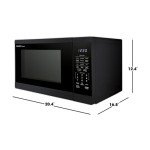 SHARP Countertop Microwave Oven with Removable 12.4" Carousel Turntable, 1100 Watt, 1.4 Cubic Feet, Black