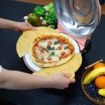 YIBAKE Stone Pizza Oven, 12'' Indoor Electric Pizza Maker, 1200W Countertop Pizza Maker Machine with Dual Temp Control, Crispy Crust Pizzas in Minutes, Pink