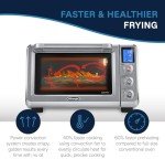 De'Longhi EO241264M 10-in-1 Digital AirFryer ,True Convection Toaster Oven with internal light, Grills, Broils, Bakes, Roasts, Reheats, preset for Cookie & Pizza, 1800-Watts, Stainless Steel, XL 24L