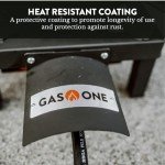 GasOne High Pressure Single Propane Burner - Outdoor Cooking with Heat Shield and Guard – Propane Burner Head for Camping, Tailgating, Seafood Boil, Home Brewing - Patent Pending