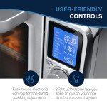 De'Longhi EO241264M 10-in-1 Digital AirFryer ,True Convection Toaster Oven with internal light, Grills, Broils, Bakes, Roasts, Reheats, preset for Cookie & Pizza, 1800-Watts, Stainless Steel, XL 24L