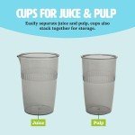 Tasty Slow Juicer, Compact Masticating Juicer with Pulp Separation, Maximum Juice Yield for Fresh, Nutrient-Rich Drinks, Easy Clean-Up & Compact Design, Aqua