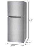 Frigidaire 10.1 Cu. Ft. Compact ADA Top Freezer Refrigerator in Brushed Steel with Electronic Control Panel, Reversible Door Swing, ENERGY STAR