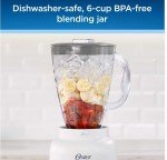 Oster Easy-to-Use Blender with 5 Speed Settings and 700-Watt Motor, White