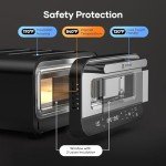 2025 Upgraded Pizza Oven, Indoor Pizza Oven Heats up to 840°F, Bake 12 Inch Pizzas in 90 Seconds, 6 Touchscreen Presets Countertop Electric Pizza Maker with Pizza Stone&Peel&Cutter Included