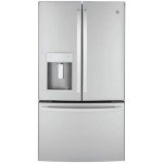 GE GYE22GYNFS 36" French Door Counter Depth Refrigerator with 22.1 cu. ft. Total Capacity Space Saving Ice Maker Showcase LED Lighting in Stainless Steel