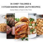 TOSHIBA 6-IN-1 Compact Steam Oven, Combi Oven Countertop with Convection Steam & Bake, Ferment, Air Fryer, Slow Cook, Smart APP Control, 36 Preset Menus and Steam Cleaning, 20L