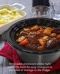 Elite Gourmet MST-275XR# Electric Oval Slow Cooker, Adjustable Temp, Entrees, Sauces, Stews & Dips, Dishwasher Safe Glass Lid & Crock (2 Quart, Metallic Red)