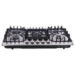 Deli-kit 30 Inch Gas Cooktop, Stainless Steel Built-in 5 Burners Stovetop Dual Fuel Gas Hob NG/LPG Convertible Gas Cooktop DK5712