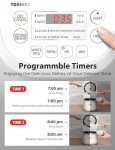 Toshiba Mini Rice Cooker, 3 Cups Uncooked Small Rice Cooker, Steamer & Warmer, With Fuzzy Logic And One-Touch Cooking, 24 Hour Delay Timer And Auto Keep Warm Feature, White