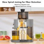 Cold Press Juicer, SiFENE Slow Masticating Machines with 5.2" Extra Large Feed Chute Fit Whole Fruits & Vegetables, Easy Clean Self Feeding Effortless for Quick Juicing, High Juice Yield