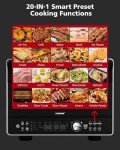 Nuwave TODD ENGLISH iQ360 Digital Smart Oven, 20-in-1 Convection Infrared Grill Griddle Combo, 34-Qt Mega Capacity, 1800 Watts, Adjustable Triple Surround Heat Zones, Smart Thermometer, WIFI Enabled