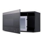 Black+Decker 1.6 Cu. Ft. 1000 Watt Over The Range Microwave Oven with LED Display, Child Safety Lock, Black