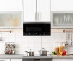 Black+Decker 1.6 Cu. Ft. 1000 Watt Over The Range Microwave Oven with LED Display, Child Safety Lock, Black