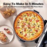 Pizza Maker(Black), Pizza Oven,Indoor Portable Electric Pizza Oven,Portable Small Pizza Oven Cooker,12-Inch Electric Indoor Pizza Cooker,Dual Temperature control Pizza Maker Machine with Timer