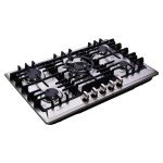 Kyerbaino Gas Cooktop 30 Inch, Stainless Steel 5 Burners Gas Stovetop Built-in LPG/NG Convertible Gas Cooktop Dual Fuel Sealed Gas Stove