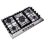 Kyerbaino Gas Cooktop 30 Inch, Stainless Steel 5 Burners Gas Stovetop Built-in LPG/NG Convertible Gas Cooktop Dual Fuel Sealed Gas Stove