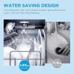 Midea MDC22P1ABB Table-top Countertop, Energy Star Portable Dishwasher, 6 Place Settings & 8 Washing Programs, Speed, Baby-Care, ECO& Glass, Dish Washer for Dorm, RV& Apartment, Black
