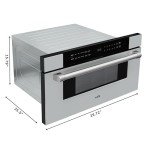 KoolMore KM-MD30-SS Microwave Drawer, Capacity in Stainless-Steel, 30 in/1.2 cu. ft, Silver
