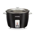 Proctor Silex Rice Cooker & Food Steamer, 30 Cups Cooked (15 Cups Uncooked), Includes Steam and Rinsing Basket, Black (37555)