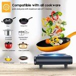 Cusimax Portable Electric Stove, 1200W Infrared Single Burner Heat-up In Seconds, 7 Inch Ceramic Glass Single Hot Plate Cooktop for Dorm Office Home Camp, Compatible w/All Cookware - Upgraded Version