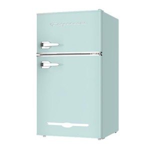 Frigidaire EFR840 Retro Mini Fridge with Freezer & Side Bottle Opener - Small 2 Door Refrigerator for Office Bar or College Dorm Room - 3.2 Cu Ft, Mint