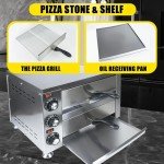 KOOTEN 2 Tier Tabletop Pizza Oven - Indoor Electric Commercial Stainless Steel With Timer for Home and Restaurant