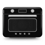 SMEG COF01Countertop Combi Oven - Multi-Function Grill, Air Fry, Steam, Bake, Convection, Defrost, and Warm, 10 Cooking Functions - Made In Italy (Black)