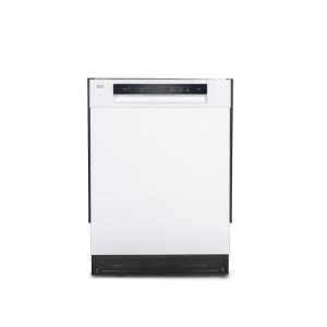 BLACK+DECKER 24" Built-In Dishwasher, 12-Place Setting Capacity with Stainless Steel Tub, Dish Washer with 5 Wash Programs and Smart Wash Cycle, ENERGY STAR Certified, BDW100MW, White