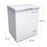West Bend Chest Freezer with Adjustable Temperature Control, Free-Standing with Single Flip-Up Lid, Manual Defrost with Drain Perfect for Homes, Garages, Basements, 5-Cu.Ft, White