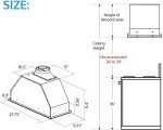 IKTCH 30 inch Built-in/Insert Range Hood 900 CFM, Ducted/Ductless Convertible Duct, Stainless Steel Kitchen Vent Hood with 4 Speed Gesture Sensing&Touch Control Panel(IKB01-30)
