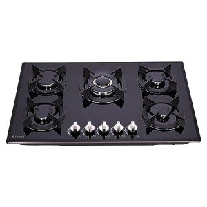 Tymetik Gas Cooktop 30 Inch, Built-in Tempered Glass Gas Stovetop 5 High Efficiency Burners Gas Stove Top Propane/Natural Gas Convertible Gas Hob (Black)